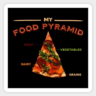 Pizza is my food pyramid Sticker